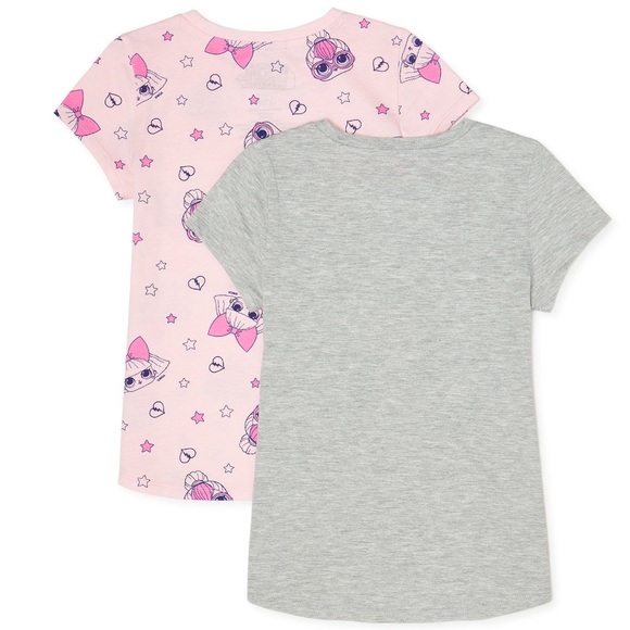 L.O.L. Surprise! Girls Graphic T-Shirts, 2-Pack - Picture 2 of 4